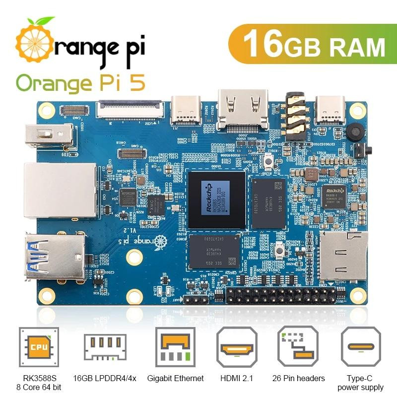 Orange Pi 5 - 16GB RAM 8-Cores CPU